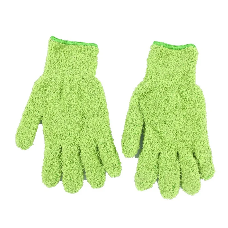 1Pair Car Washing Cleaning Glove Dust Removal Dry Hair Coral Velvet Clean Water Absorption Essential Household Gloves Keep Warm