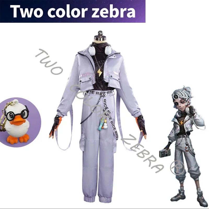 

Game Identity Ⅴ Cosplay Luca Balsa Costume Yellow Duck Uniform Coat Headset Wig Halloween Party Anime Prisoner Role Play Outfit