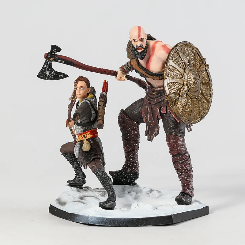 God of War Kratos e Atreus Deluxe Art Scale PVC Figure Model Statue Collection Toy