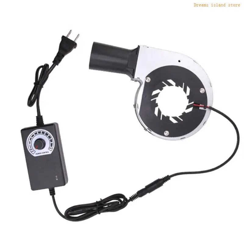 พัดลมพัดลม 12V พกพาสำหรับการตั้งแคมป์บาร์บีคิวและการไหลเวียนของอากาศฟืน HX6C