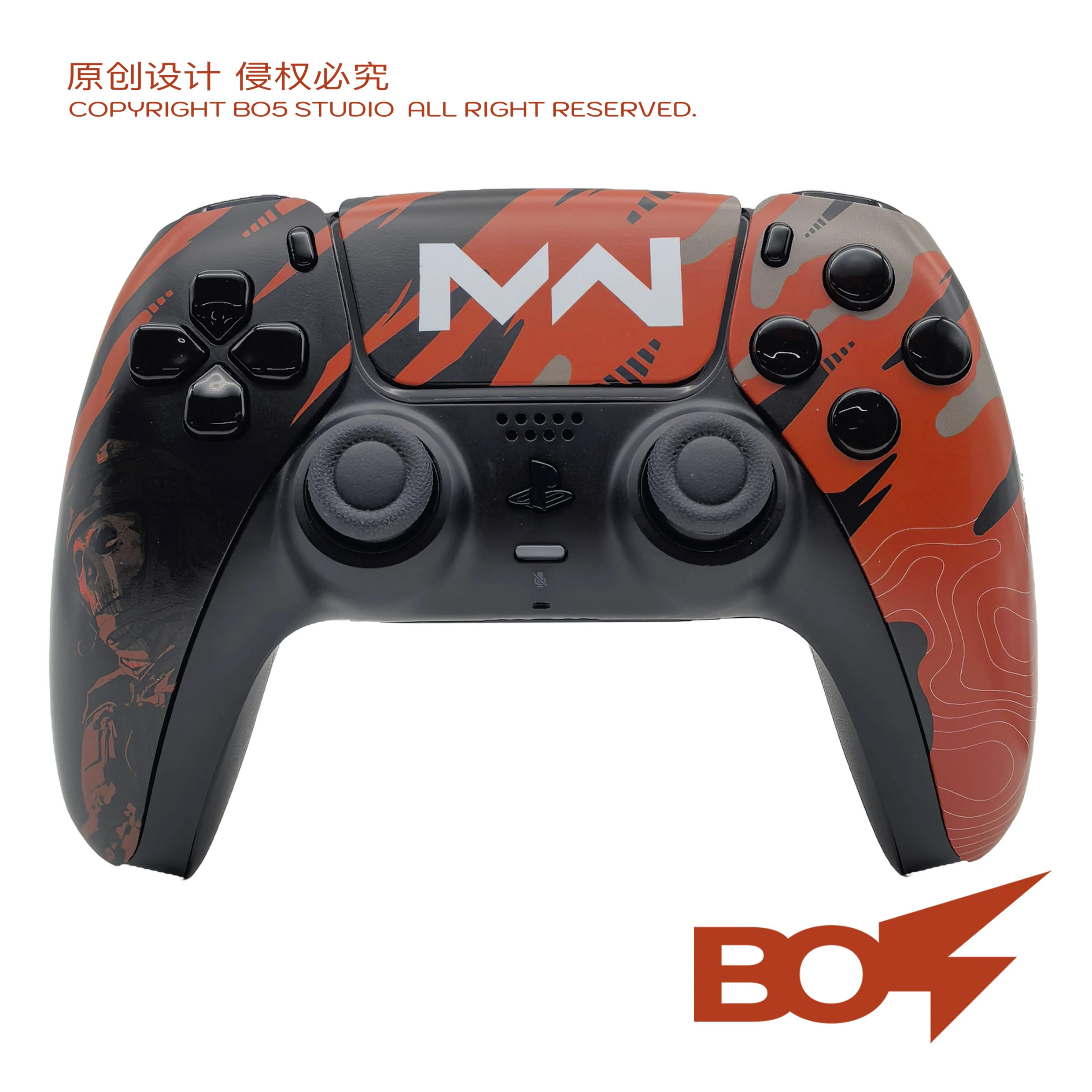BO5 Call of Duty Durable Coating Replacement Front Shell Touchpad Compatible with PS5 Controller BDM-010/020/030/040/050 view 2