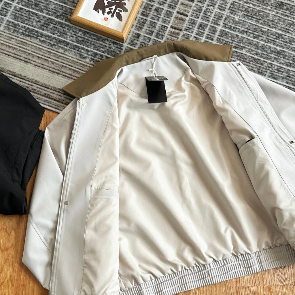 HAZZYS Men's Retro Color Block Jacket High Stretch Collared Windbreaker Lightweight Spring Fall Outerwear Limited Edition