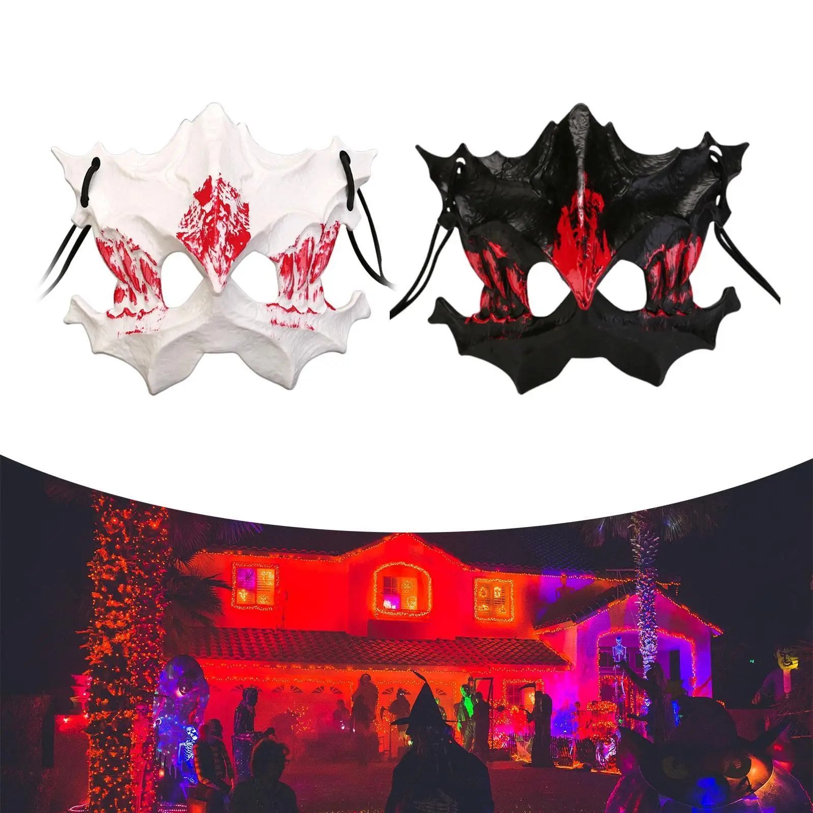 Halloween-Schädel-Maske, dekorative Maske, Foto-Requisite für Männer und Frauen, Gesichtsmaske für Spiel, Bühnenaufführung, Karneval, Party, Festival