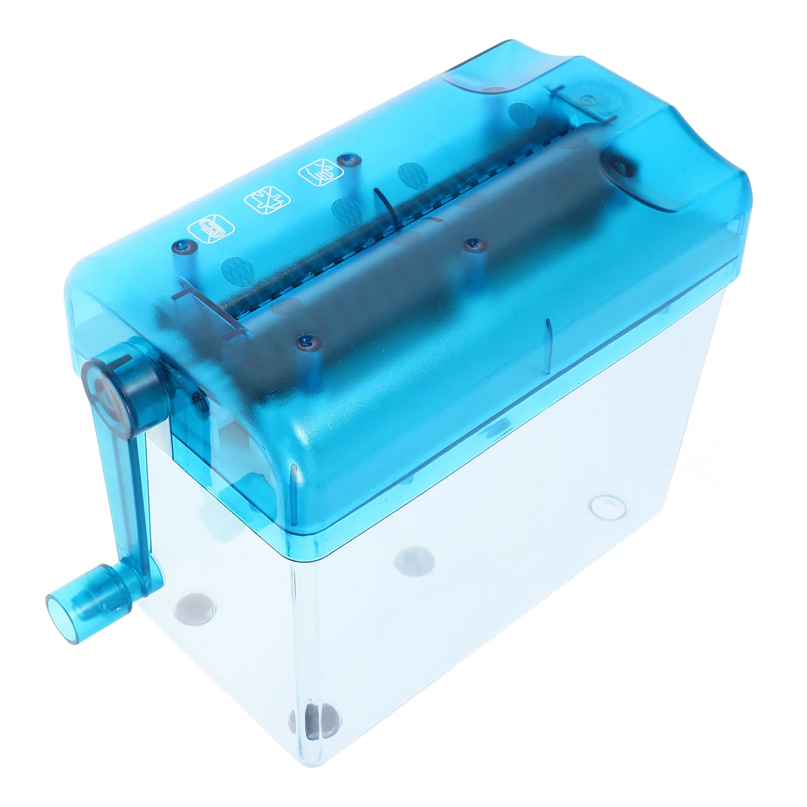 

Durable Blue Hand Shredder Portable Manual Paper Cutting Tool Desktop Shredding Machine For Home Office And Crafts
