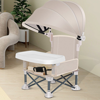 Portable High Chair for Babies Portable High Chair for Travel Fabric Material Folding Booster Seat for Family Meals Outdoor