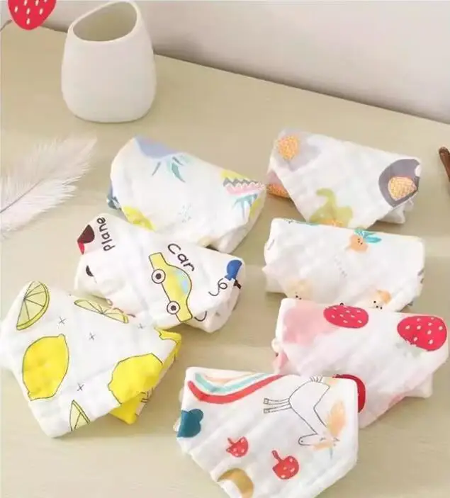 Children's small towel Pure cotton washcloth Absorb water without shedding hair, wipe a handkerchief house use small commodities