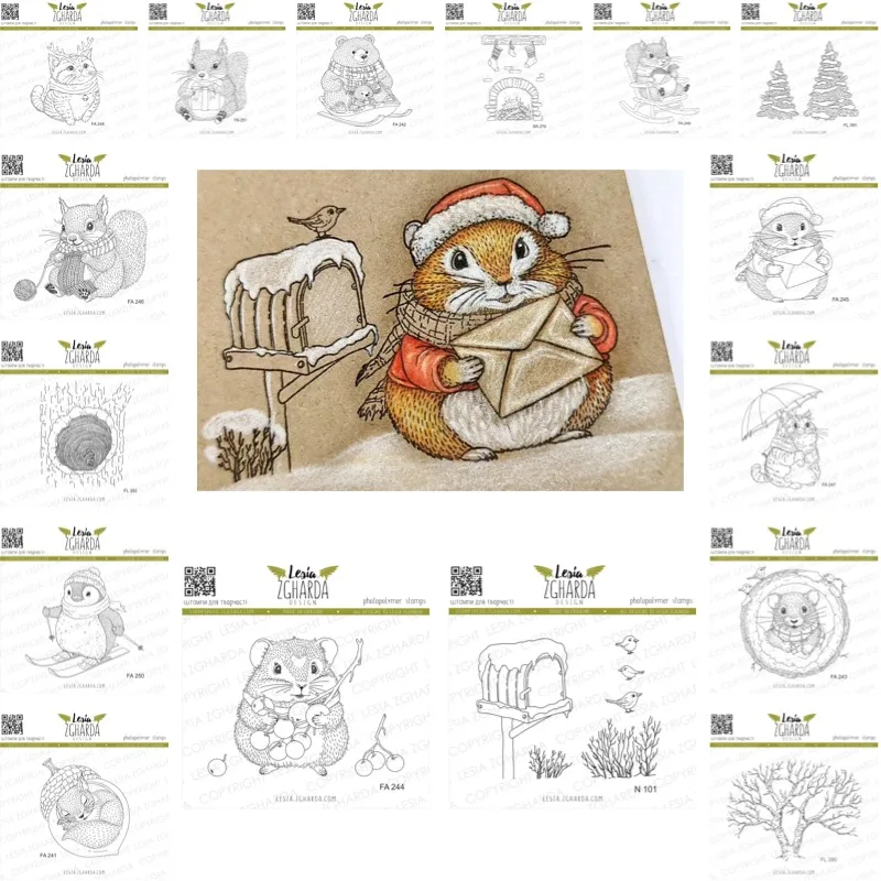 Knitting Squirrel Hollowed tree clear silicone stamps for DIY scrap booking bullet journal craft supplies stamp photo album 2026