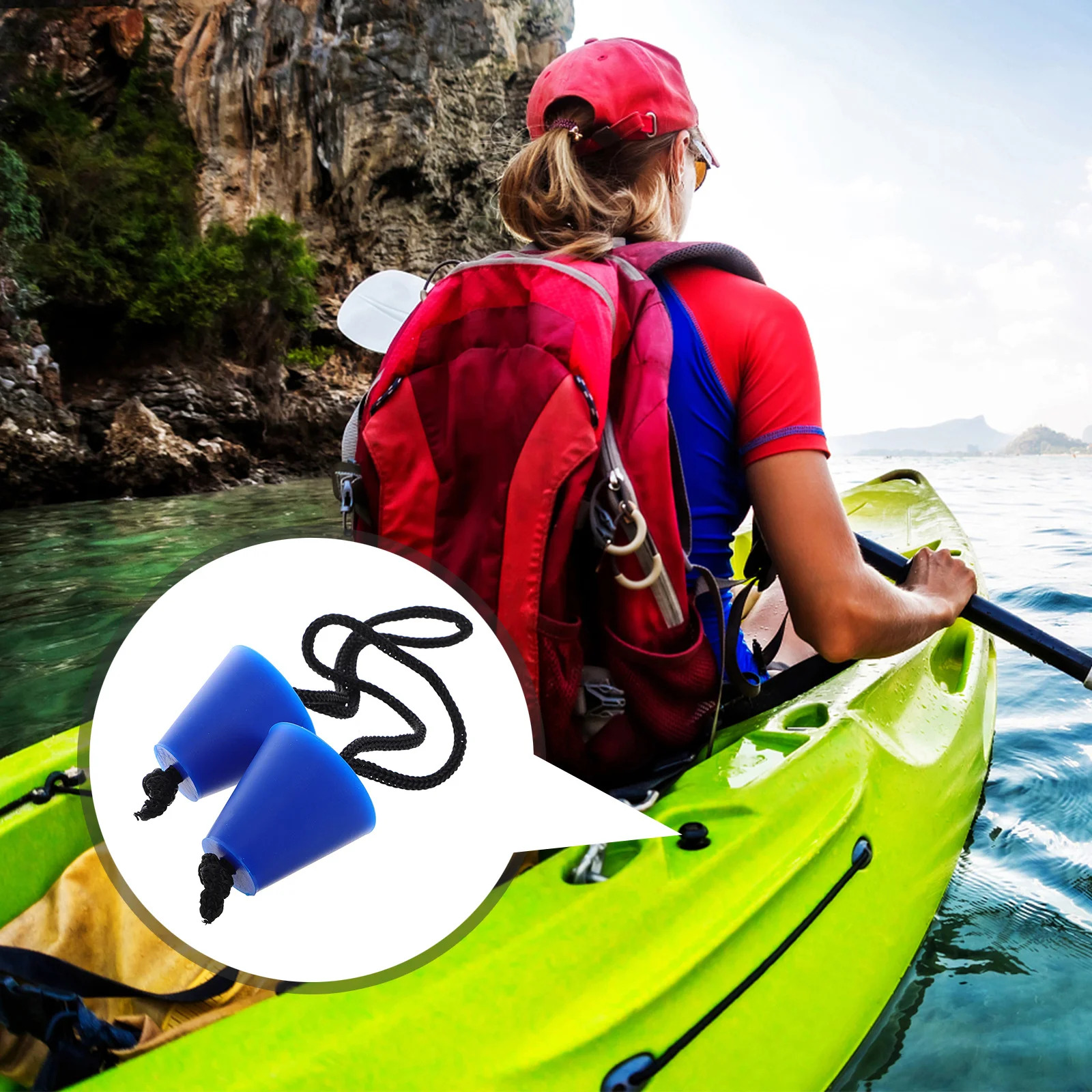 

2Pcs Silicone Drain Plug Kit for Kayak Scupper Plugs Waterproof Seal Boat Canoe Inflatable Watercraft Easy Install Leak Proof