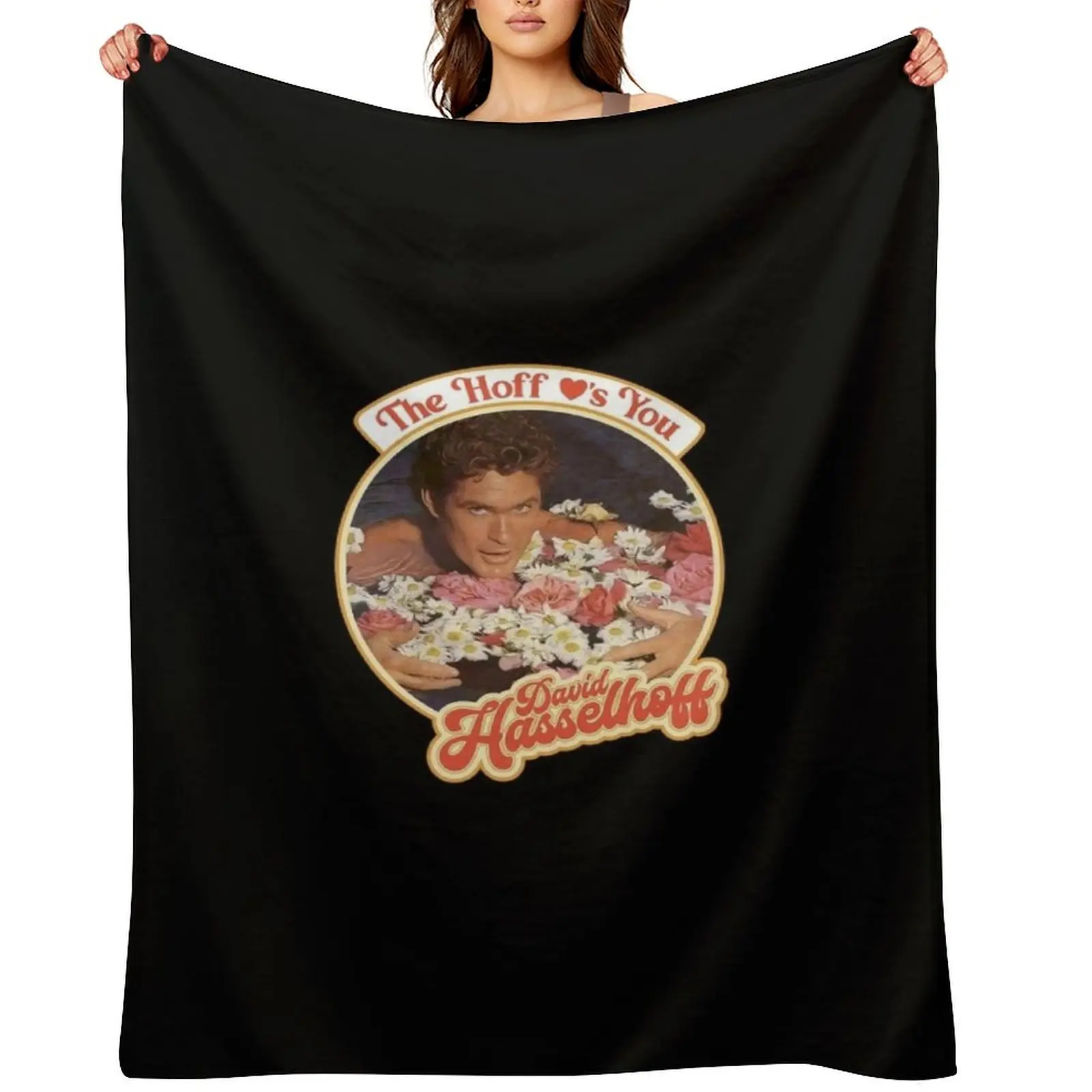 

The Hoff Loves You Throw Blanket Furry for sofa Beautifuls bed plaid Blankets