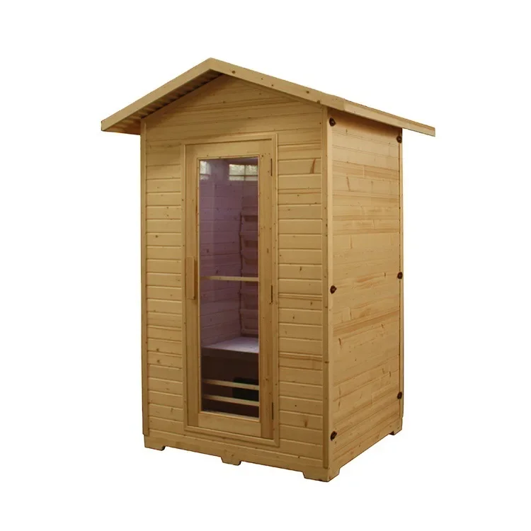 Outdoor portable infrared sauna wooden room