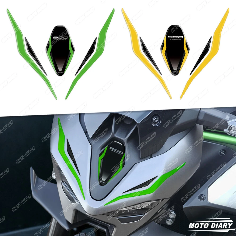 3D Resin Motorcycle Sticker Set Front Fairing Decals Waterproof For Kawasaki Z900 SE Z900 Z 900 2025-2026