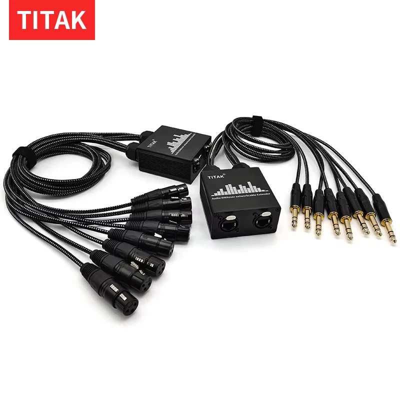 DMX512 8CH XLR 3Pin A RJ45 CAT5 Extender Di Segnale Audio Breakout Box Per Palcoscenico Live, Dj, Studio Di Registrazione, Audio-image
