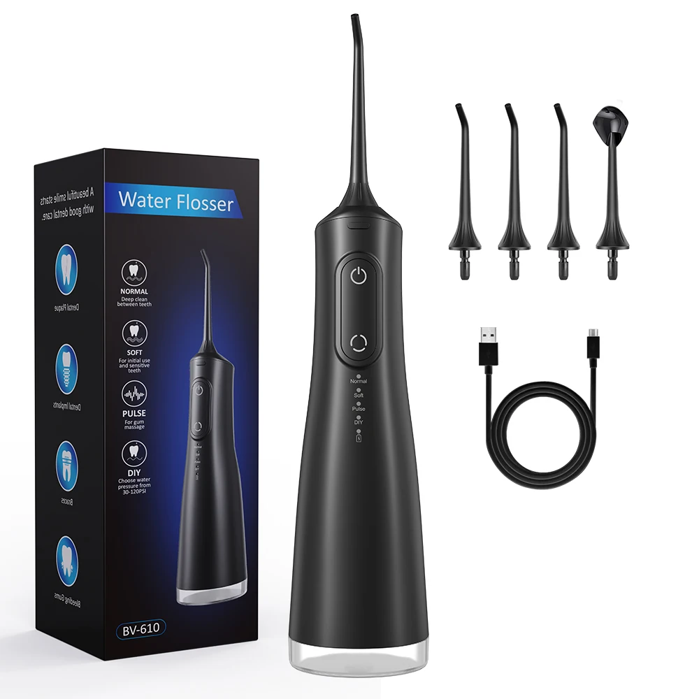 

Ирригатор для полости рта, беспроводной электрический очиститель зубов, ортодонтический ирригатор для воды с 360° ° Наконечник 0,6 мм Micro Jet Stream Рекомендую стоматолога