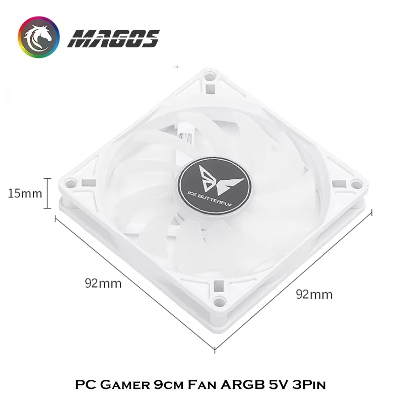 Cpu Cooler Fan 90mm 15mm Super Slim Mini ITX Case Cooling Radiator 9215/9225 15/25mm Heatsink Silent 1000-2500RPM Black White