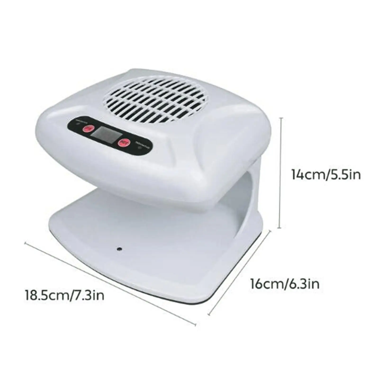 Luchtnageldrogerventilator met warme en koele wind Nagelföhnmachine voor vingernagel Teennagel Professionele salon en thuisgebruik