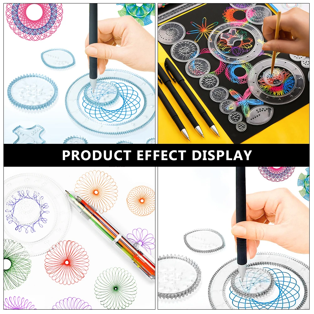 22 قطعة مجموعة رسم مسطرة منحنية أداة تصميم التروس المتشابكة مجموعة أدوات الرسم الفني الحلزوني الرسم التعليمي للبالغين #5