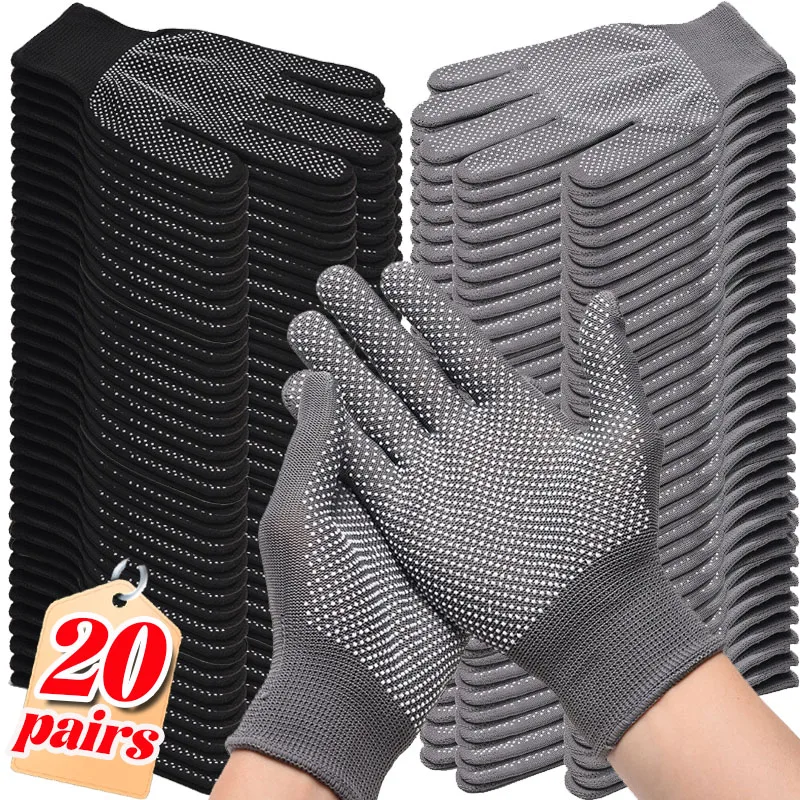 Anti-slip Nylon Full Finger Gloves for Women Men Wear Resistant Riding Garden Work Gloves Anti-UV Outdoor Cycling Gloves Mittens
