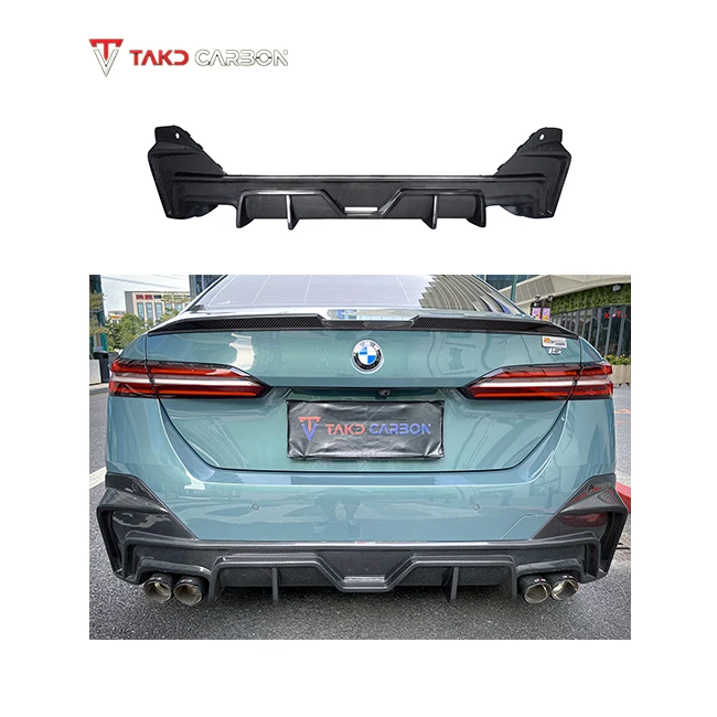 

G60 TAKD Carbon Perfect Fitment Design Dry Carbon Rear Car Bumper Diffuser Lip for bmws 5 Series G60 2024-UP