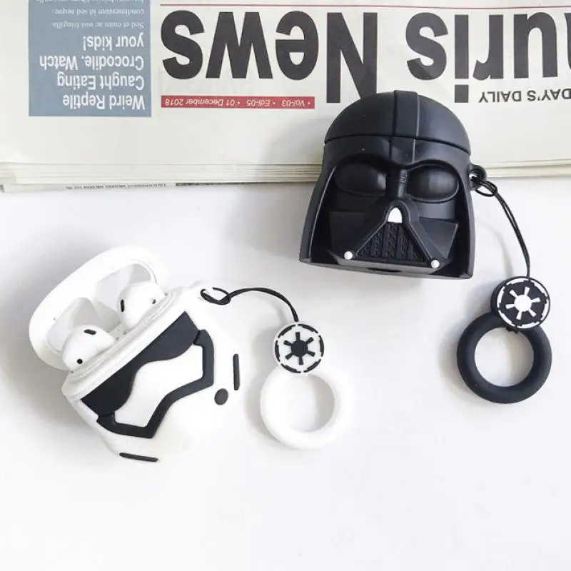 

Star Wars Darth Vader Imperial Stormtrooper Creative Bluetooth Headphone Case Silicone Airpods Headphone Case Holiday Gift