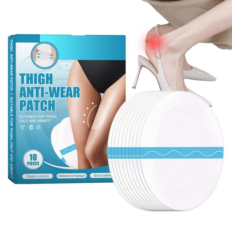 10pcs/set Women Inner Thigh Wear Patches Invisible Body Tape Anti-Friction Pads Non-Covered Elastic Patches Bandage for Leggings