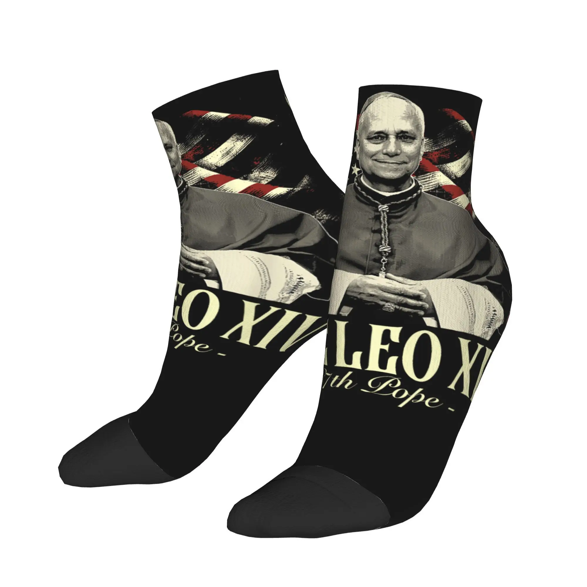 

Cardinal Robert Prevost Pope Leo XIV Casual Socks For Men's Gothic Quality Soft Ankle Socks Spring Cycling Anti Sweat Sock