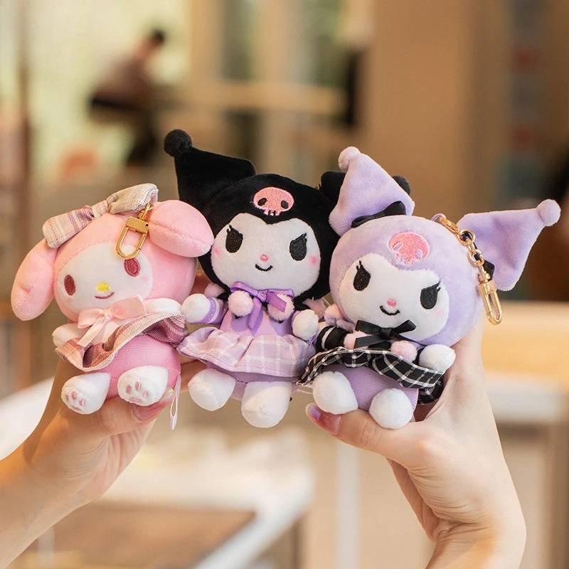 

Sanrio Kuromi Melody Plush Keychain Cute Japanese Cartoon Bag Charm Christmas gifts for children
