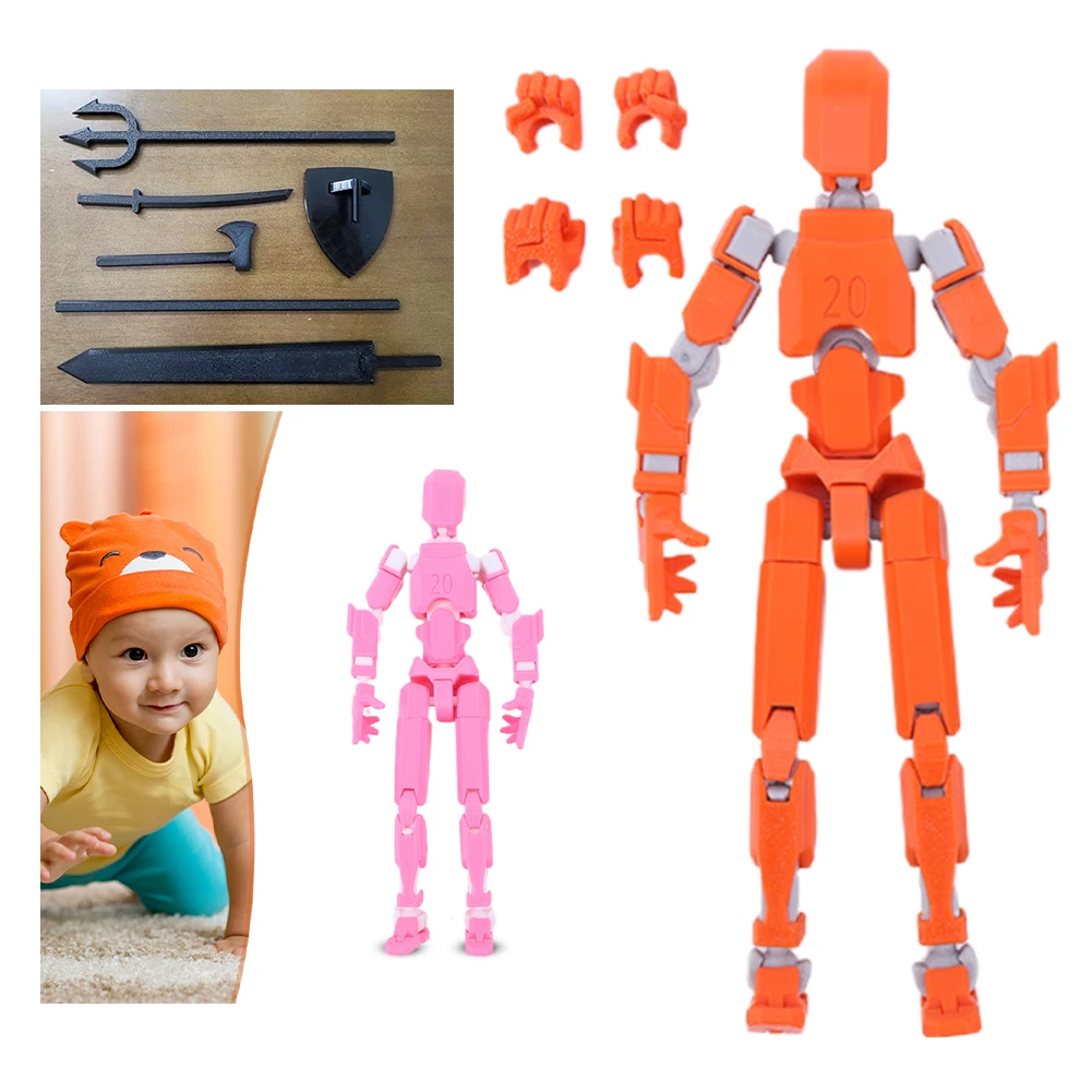 

Игрушка-манекен с 3D принтом, 20 см, многошарнирный робот, мультиаркулярные фигурки, робот для всего тела для украшения рабочего стола