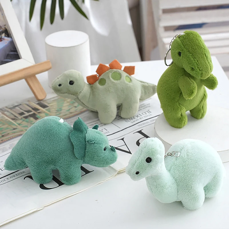 

1Pc 13cm Kawaii Little Dinosaur Plush Doll Keychain Cute Stuffed Animal Key chain Backpack Pendant Gift For Girls