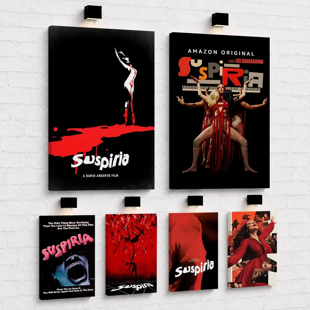 Horror Movie S-Suspiria Framed Wall Painting Ready to Hang Canvas Wall Art Poster for Bedroom Living Room Home Decor Gift