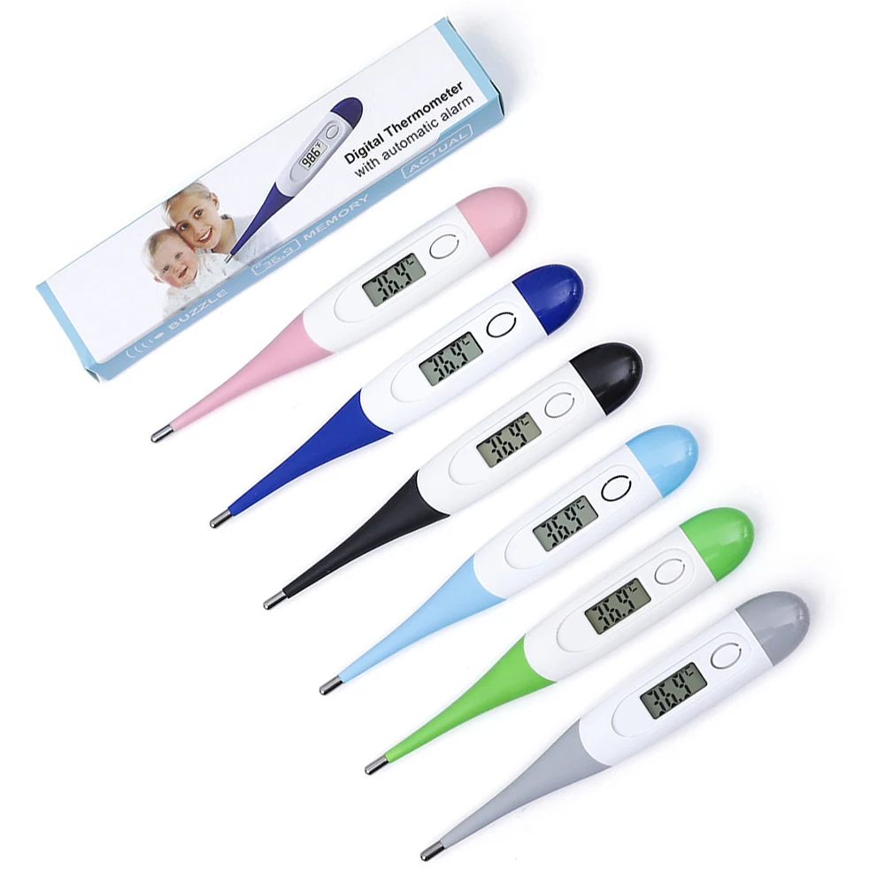 Soft Flexible Tip Probe Baby Child Pet Electronic Digital Body Oral Celsius Thermometer for Fever Temperature Measurement C2