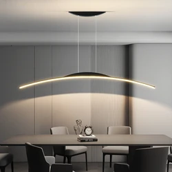 Modern LED Chandelier For Dining Room Kitchen Bar Living Room Bedroom Ceiling Pendant Lamp Black Simple Design Chandelier Light