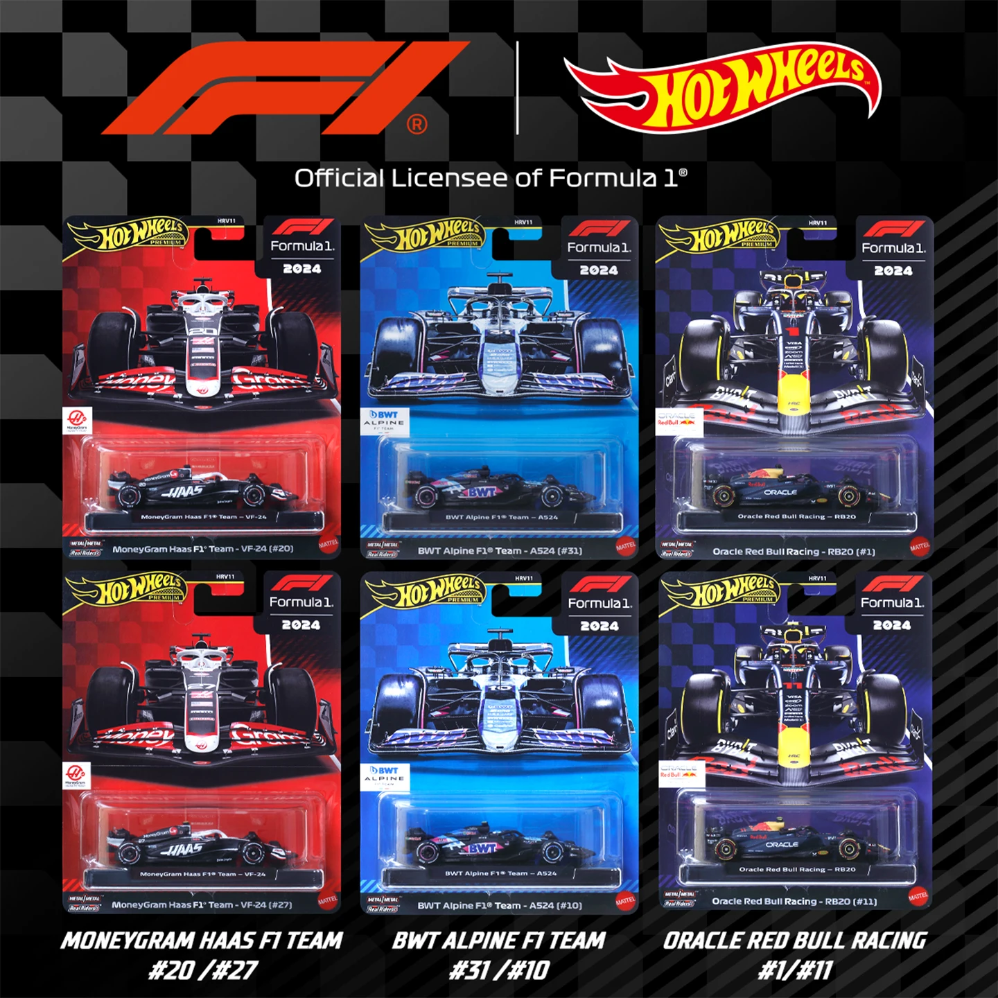 En Stock nouveau 1/64 Hot Wheels voiture or étiquette série formule 1 Mclaren Sauber Williams équipe Collection alliage voitures modèle cadeau jouet