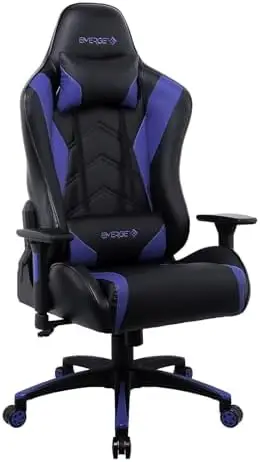 Cadeira Gamer Emerge Vartan, Ergonômica, Altura Ajustável, Giratória, Azul