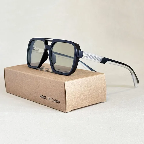 Imagen 2 del producto Gafas De Sol cuadradas para Hombre, Gafas De moda para vacaciones, Gafas De Sol Vintage para mujer, Gafas De Sol para Hombre, Lunette Soleil Femme, triangulación de envíos