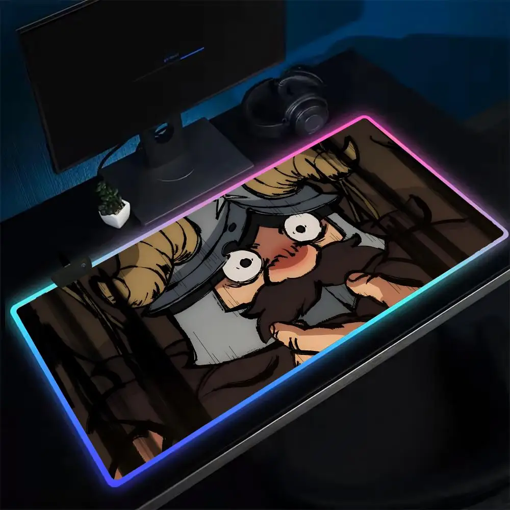 

Game Delicious in Dungeon Mouse Pad Anime Gaming Mouse Pad LED Table Pads Backlit Rubber Desktop XXL RGB Desk Mats