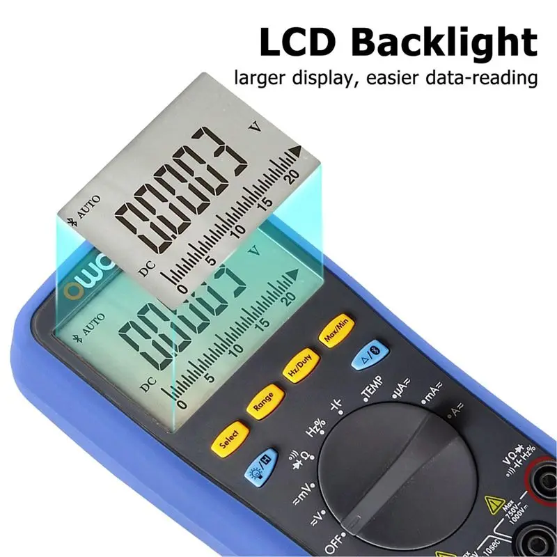 ABGN  B41T+ 4 1/2 Multifunction Digital Multimeter with Bluetooth True RMS Backlight Voltage and Current Test Meter