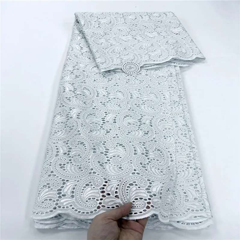 

5 yard Swiss lace fabric heavy beaded With stones embroidery African 100% cotton Swiss voile lace popular Dubai style 2L060701