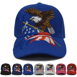 2020 patriotyczny amerykański orzeł i flaga ameryki czapka z daszkiem USA łysy orzeł 3D haftowane kapelusze typu Snapback czapka męska szybka logistyka