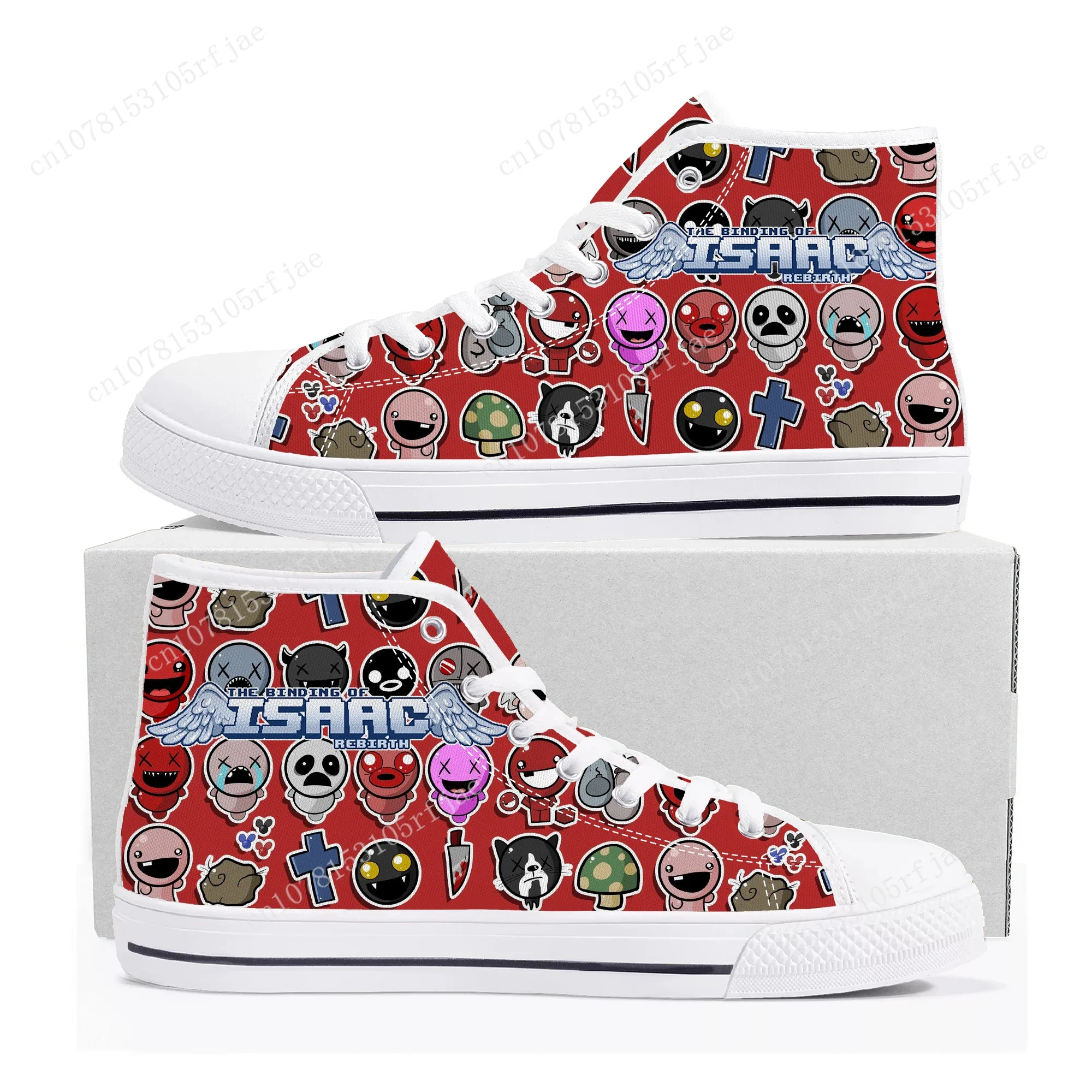 The Binding of Isaac High Top Sneakers Cartoon Game Mens Womens Teenager High Quality Canvas Shoes Casual Tailor Made Sneaker