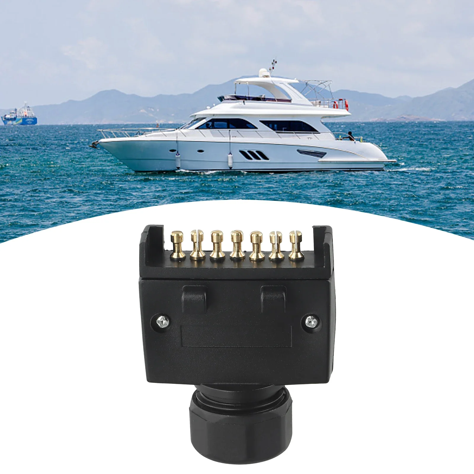 

7 Pin Flat Plug Male Connector Australian Standard Boat Caravan Adaptor Connector Plug Socket Flat Trailer Plug Male Socket