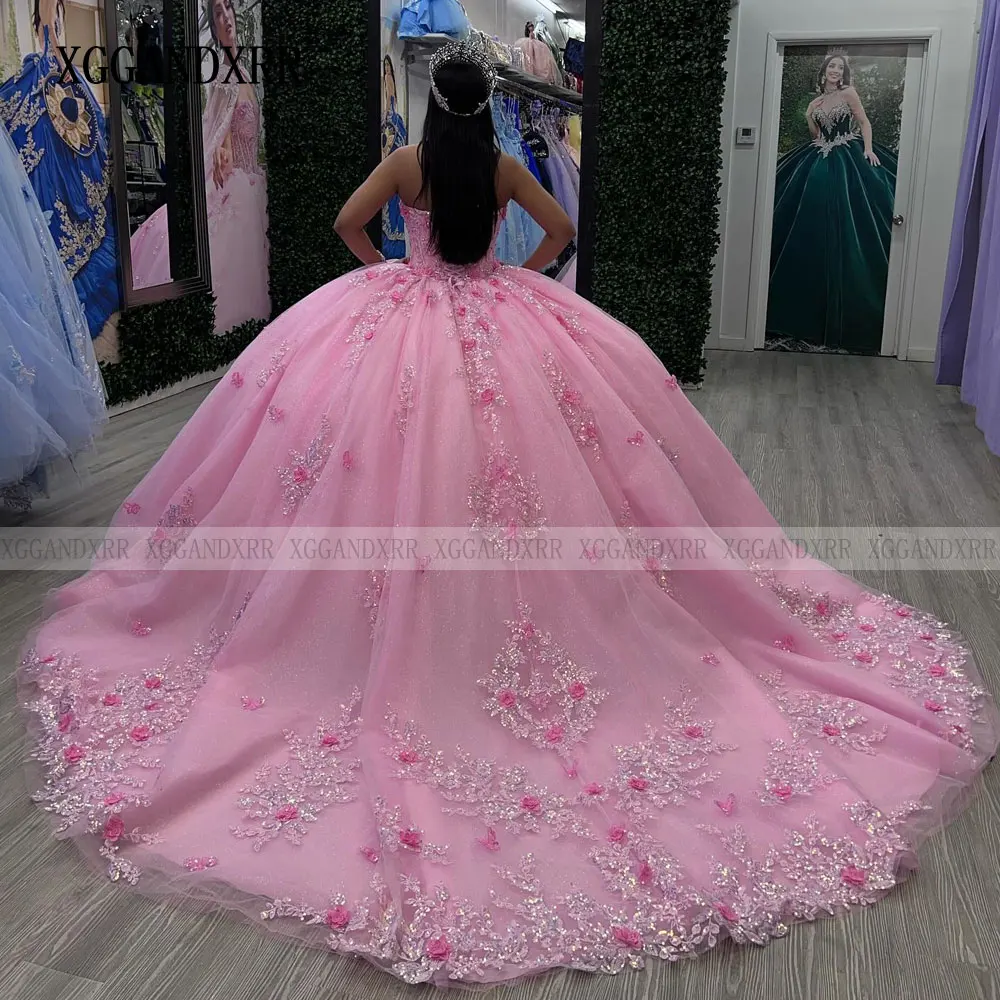 Robe De Quinceanera rose personnalisée, robe De bal, chérie, avec Cape, pour 16 ans, spectacle, Gala, 2025