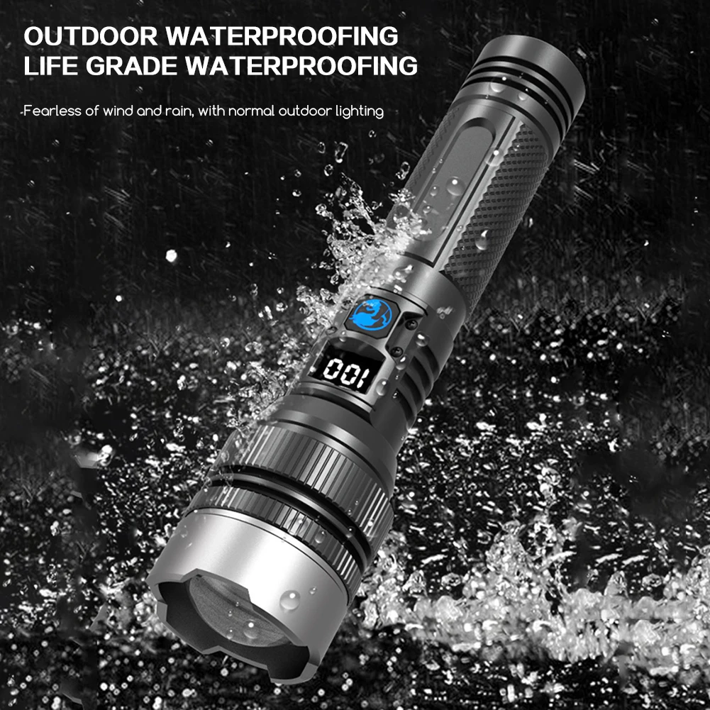 SL-3012 White Lasers LED Flashlight with Power Banks Rechargeable Flashlights High-Lumens Zoomable 3 Modes Handheld Light