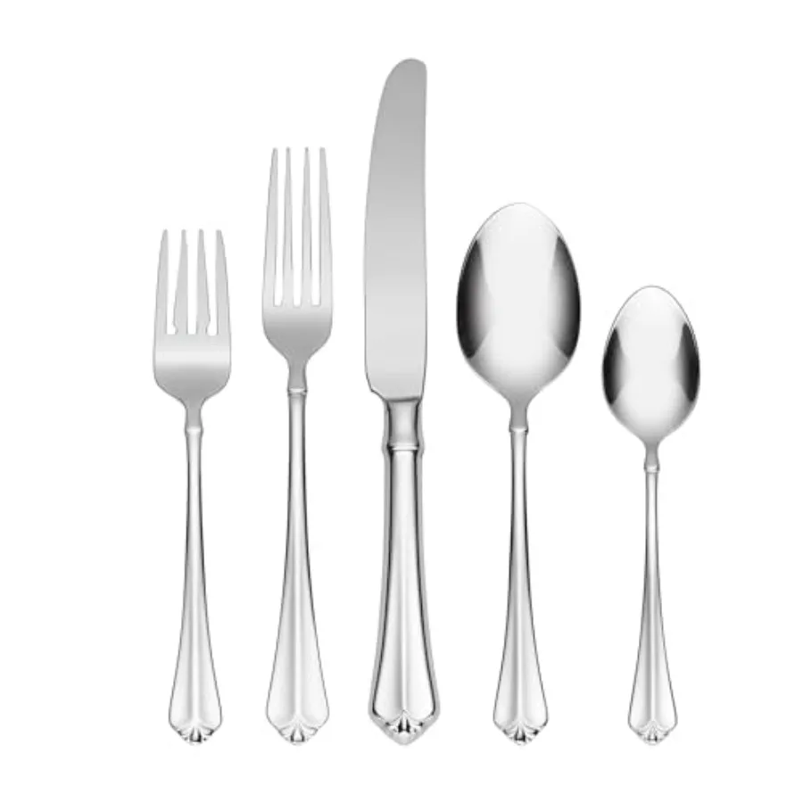 

Sierware Set For 8, Juilliard Fine with Serving Utensils, Service For 8, 18/10 Stainl Steel, Mirror Finish, Dishwasher Safe, Kn