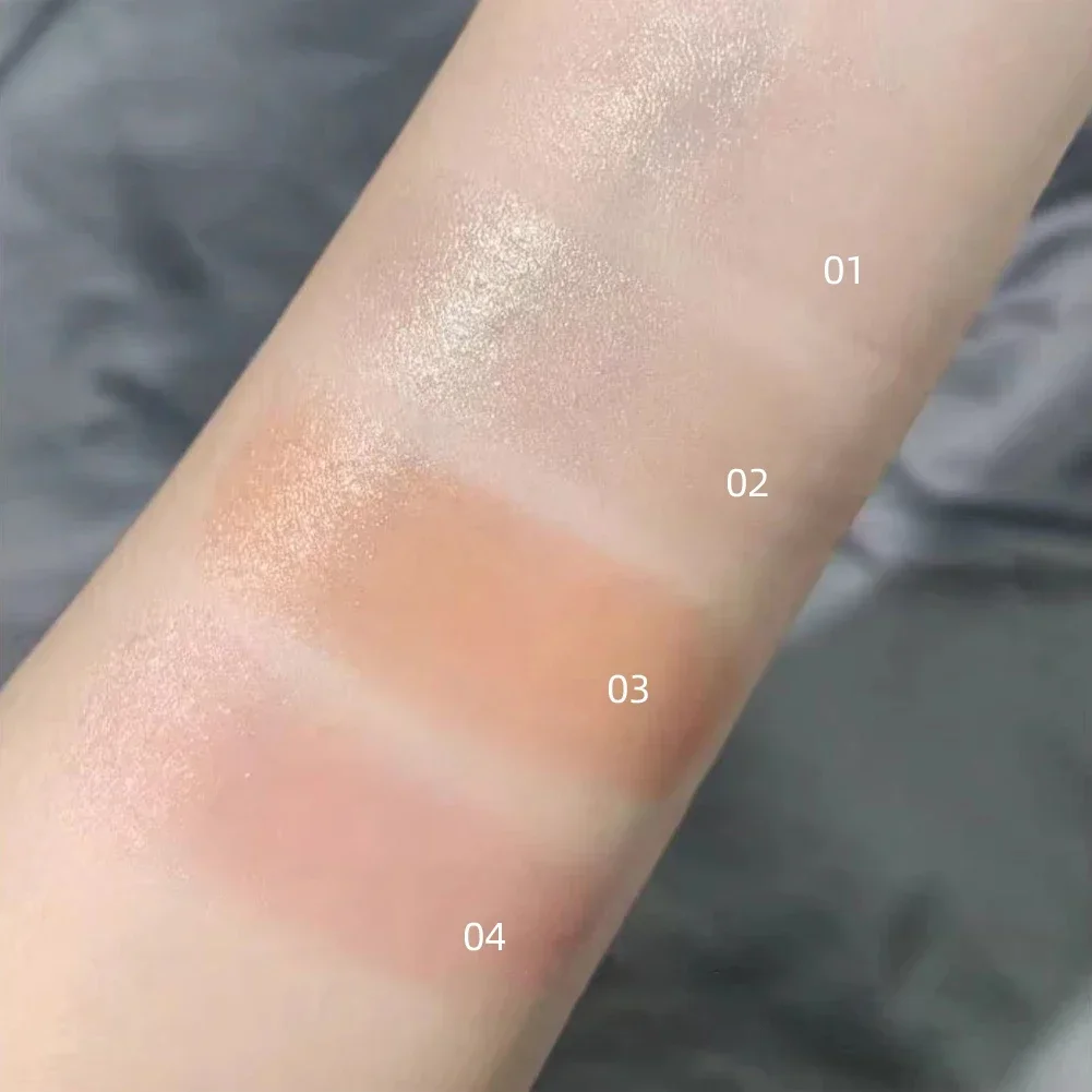 Resaltador en barra húmedo y brillante, brillo nacarado natural, paleta de contorno duradera, maquillaje cosmético para iluminar el cuerpo y la cara