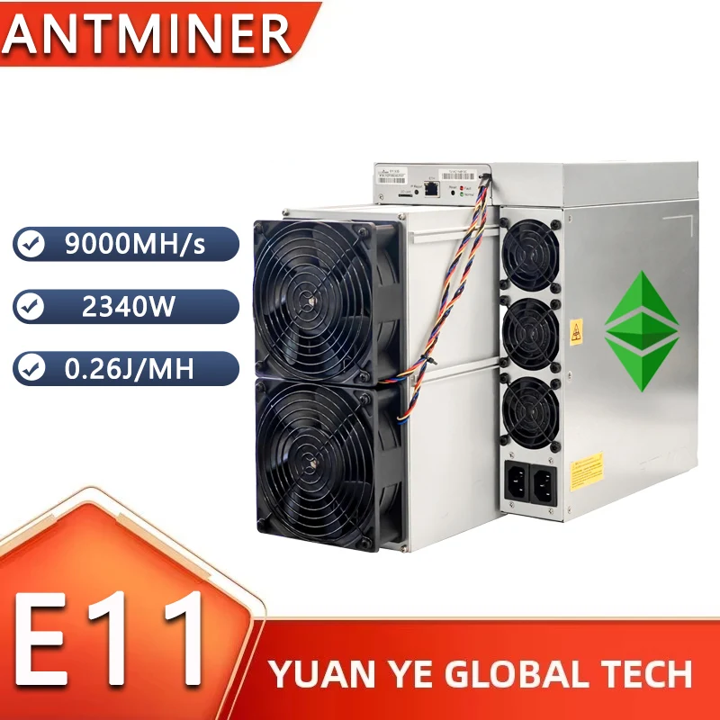 New Bitmain Antminer E11 9G 9000Mh/s 2340W ETC Miner Algorithm EtHash Asic Mining Machine