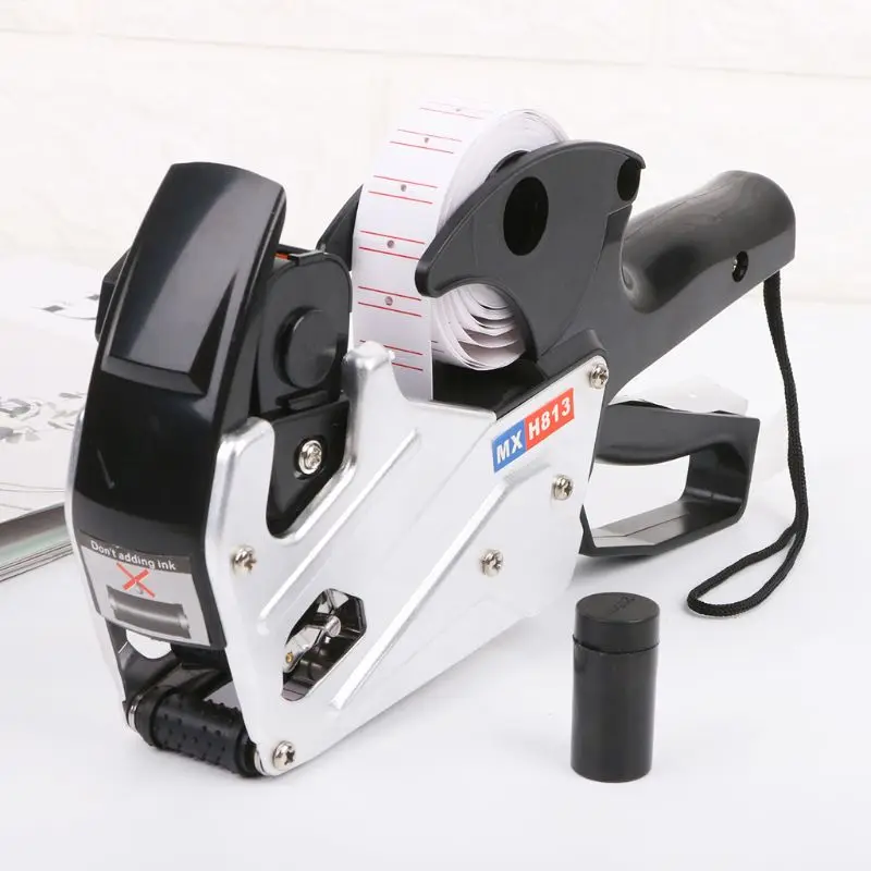 MX-H813 A-line 8 Digits Price Tag Gun Labeler Labeller Label Paper For Retail St Drop shipping