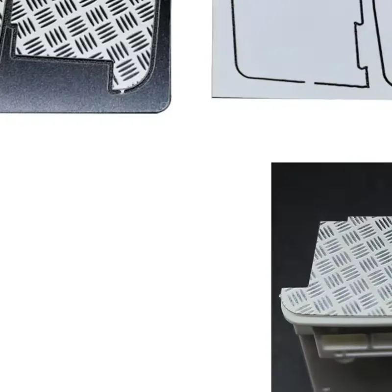 Edelstahl-Rücklicht-Anti-Rutsch-Platte für 1/14 DIY TAMIYA Ferngesteuerter Traktor-LKW 770S 56379 Modell-Dekorationsteil – Detail 6