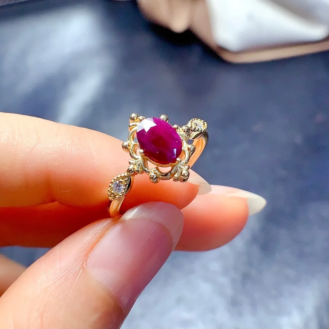 أزياء الإرث اللامع مصمم رائع من الياقوت الطبيعي S925 فضة يخلق هدية فاخرة حقًا لها #5