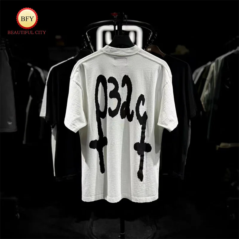 24ss Simple White 032c Round neck Shiri 1:1 Summer Fashion Cotton Men's Women's Oversized T-shirt Tee