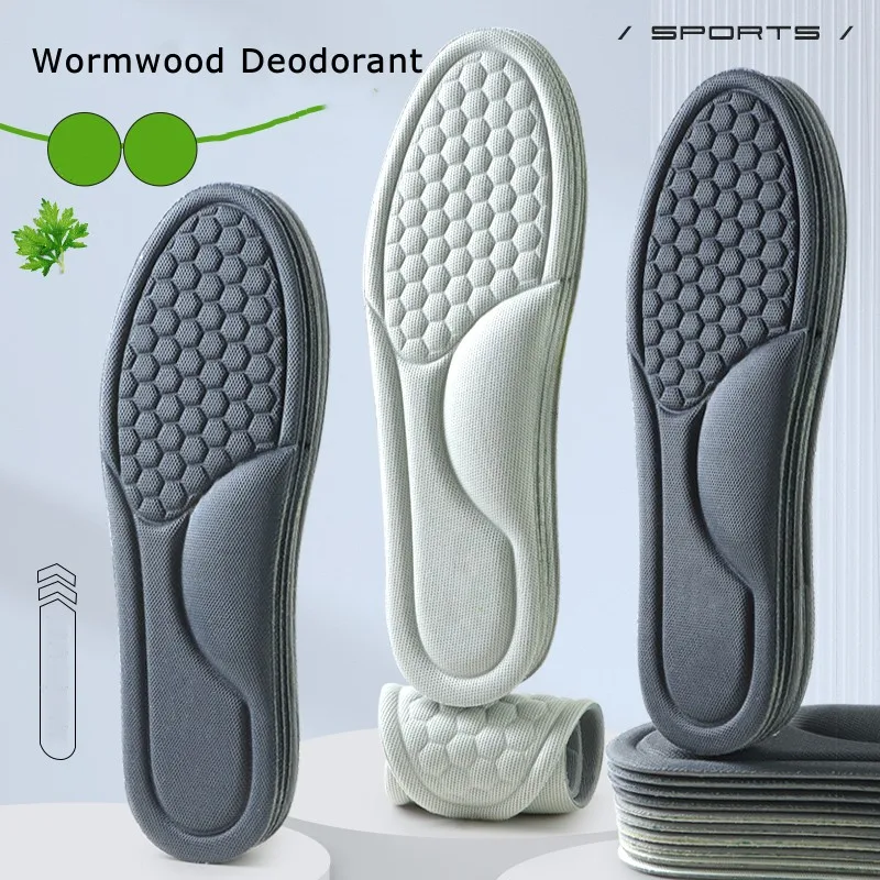 

1Pair Sport Insoles for Shoes Sweat-Absorbing Breathable Deodorant Insole for Feet Growing Sole Sponge Massage Shoe Inserts Pads